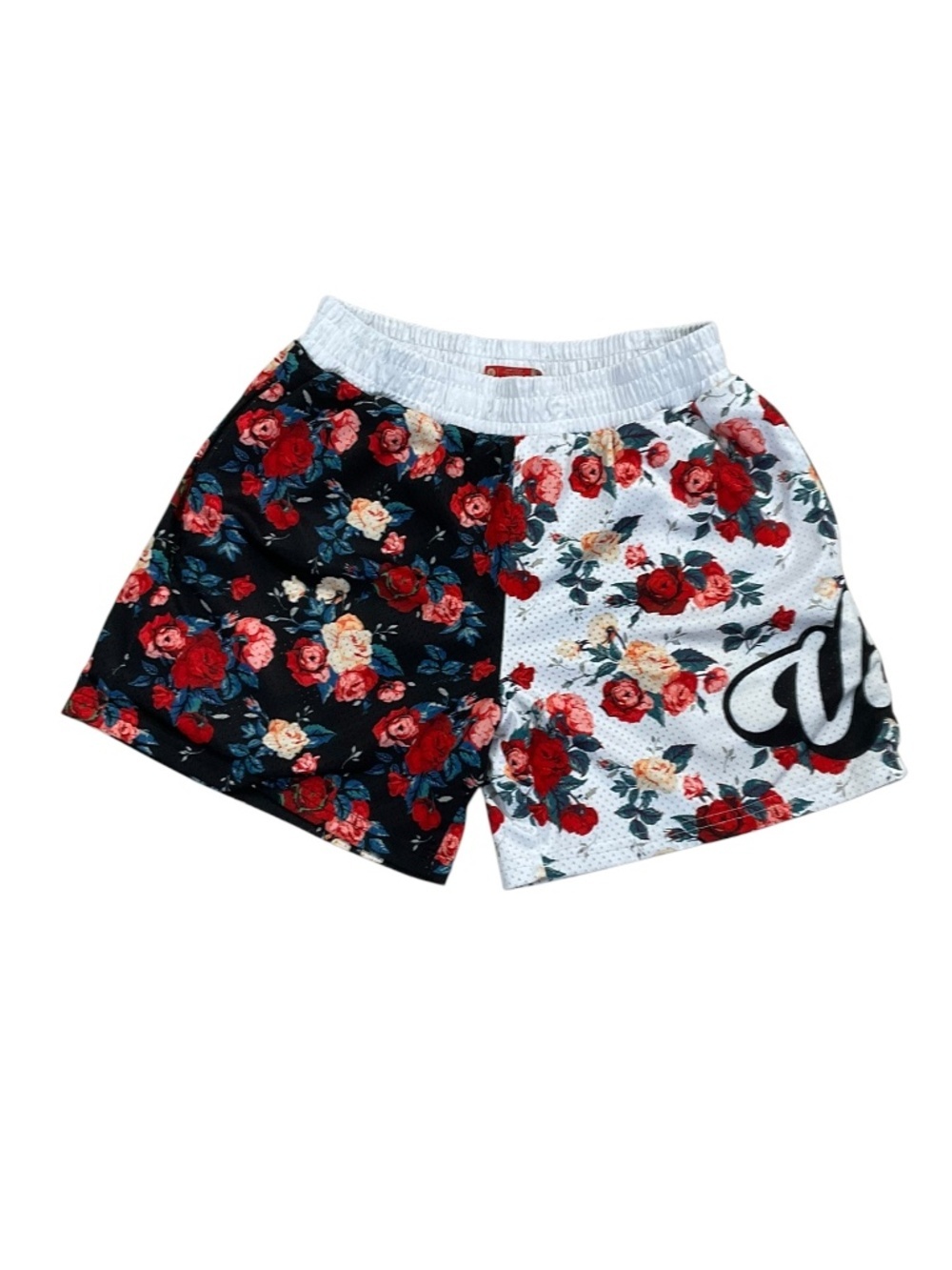 Hoop Culture Floral Mesh Basketball Shorts Medium Lined Zip Pockets